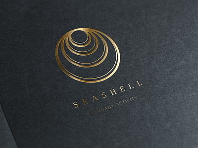 Seashell. Linear geometric logo