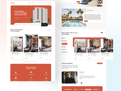 Nu.Hotel - Landing Page Design home page homepage design hotel website landing landing page product design ui uiux web web design web ui website website design