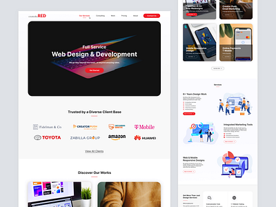 Web Design Landing Page agency branding creative design creative direction design landing page ui visual identity web design web development website