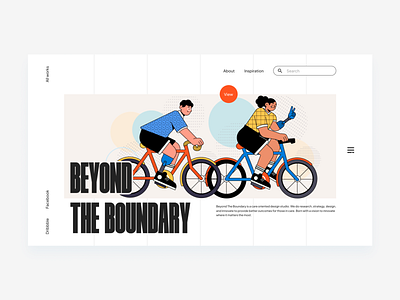 Hero banner - Beyond the Boundary agency animation branding creative direction design design studio graphics hero hero banner illustration landing page studio ui ui design uiux uiux design visual identity website