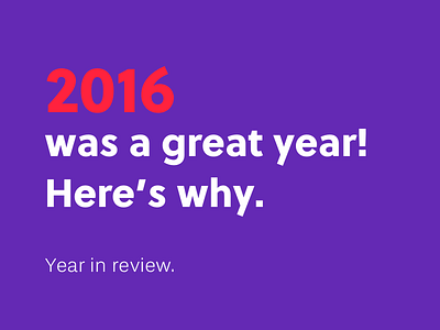 Year In Review 2016