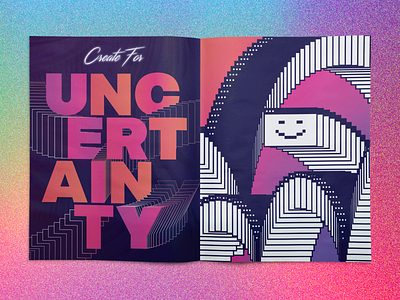 Create for Uncertainty 80s chicago design flexibility gradients illustration mailer print typography uncertainty vaporwave