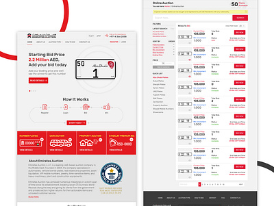Concept Design for Emirates Auction Website abudhabi ajman auction concept design dubai emirates layout sharjah ui uiux ux website concept website design