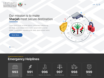 Government of Sharjah abudhabi design dubai govt layout mockup sharjah sharjah govt uae uae govt ui website website concept
