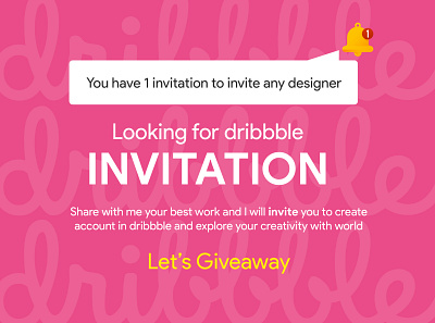 Dribbble Invitation design designer give away giveaway giveaways new designer