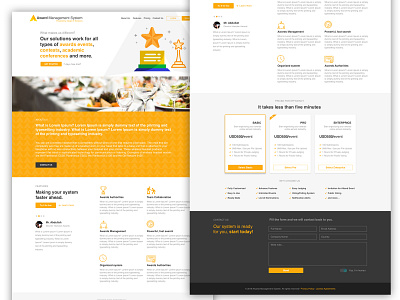 Award Management System Website banner buttons concept form forum layout layout design mockup ui ux website website concept website design