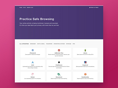 Practice Safe Browsing design privacy template ui web design