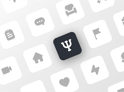 Icon Exploration application grayscale icon minimalist rounded vector illustration website