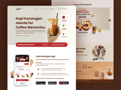 Re-Design UI Website Kopi Kenangan Brand