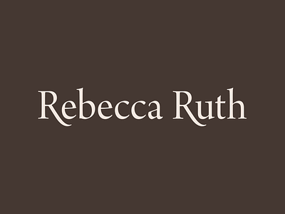 Rebecca Ruth arno brown logo typography