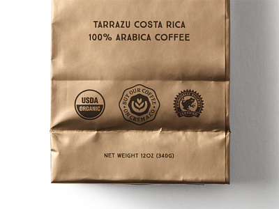 Buy our coffee on crema.co coffee bag symbol