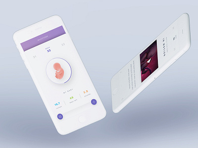 Pregnancy Tracker App app interaction design ios iphone ixd mobile ui ui design user interface ux