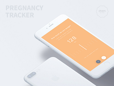 Track Your Weight - Pregnancy App app interaction design ios iphone ixd mobile ui ui design user interface ux
