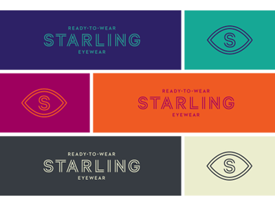 Starling eye eyewear fashion glasses glyph logo