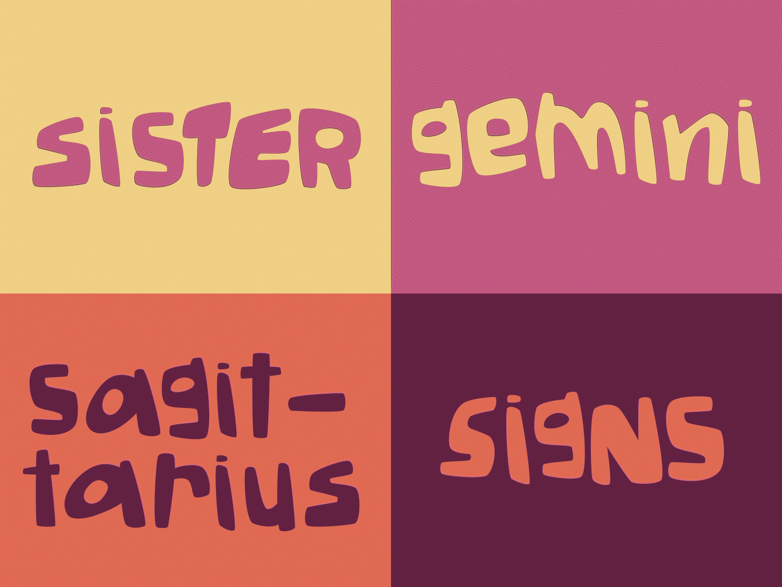 sister signs gemini sagittarius by washa on Dribbble