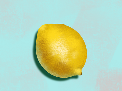 Lemon art blue design digital drawing graphic illustration portfolio procreate texture yellow