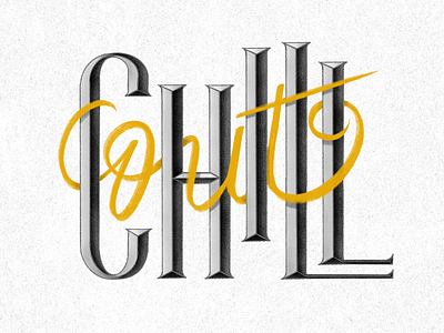 Chill out typography design