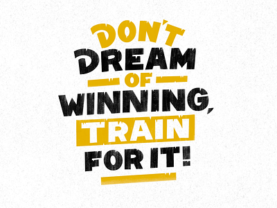 Train for it! typography design