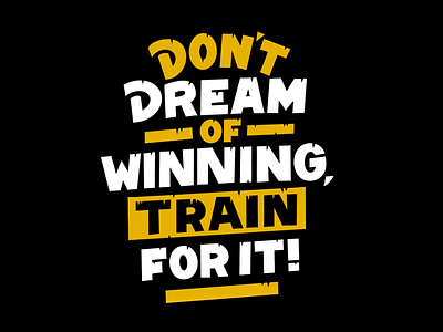 Train for it No 2 typography design