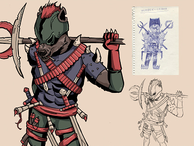 Dog Man character characterdesign color comics dangerous dog fighter hero illustration monster mutant