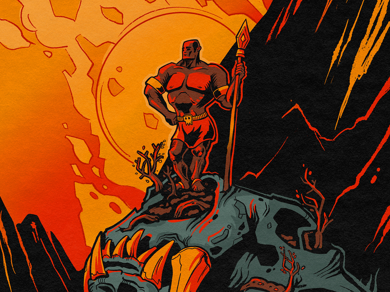 Hero 💀 art bright character characterdesign color comics hero illustration skull superhero