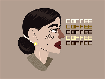 cofee lover art branding coffe coffee design designer fashion flat girl graphic illustration illustrator print vector