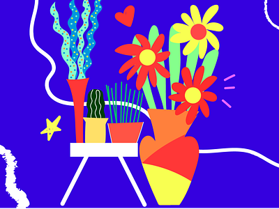 plants branding design flat graphic illustration illustrator vector