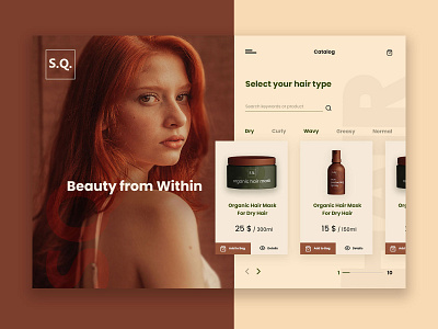 Cosmetic Website branding design flat logo minimal shop typography ui ux webdesign website