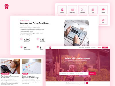 Cariguru Landing Page course app e learning education landing page study uidesign