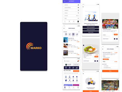 Warko Mobile Apps UI Design driver kios kopeasi ojek ojol ondemand warung