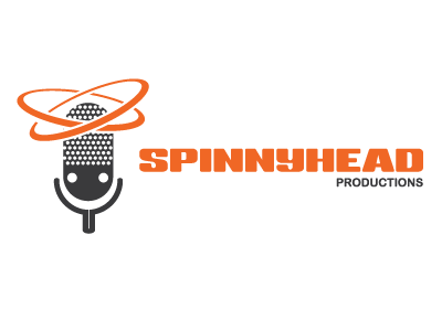 Spinnyhead Productions Logo microphone voiceover zany