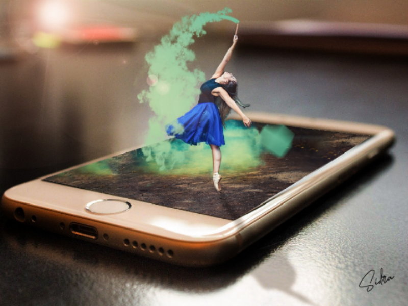Out of the Screen screen mobile photoediting graphic design photoshop art