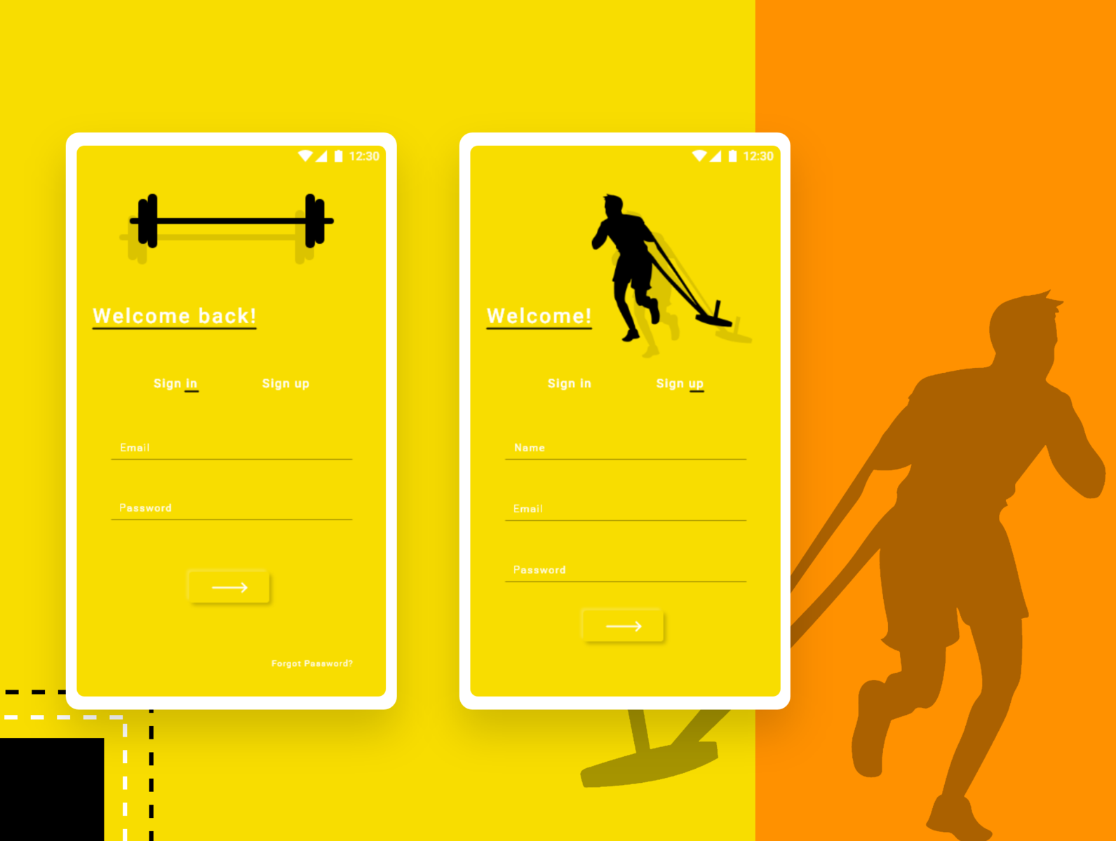 Gym app Log in & Sign up Screen's by Ojas Kharche on Dribbble