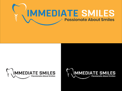 Immediate smile logo branding business card graphic design logo logodesign social media banner