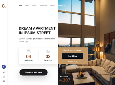 Real Estate Apartment Page design landing page product page ui ux web design website