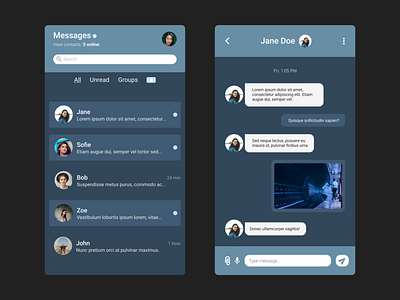 Daily UI 013 - Direct Messaging app chat chat screen daily ui daily ui 013 daily ui 13 design message message app messenger ui ux