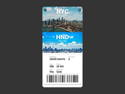 Daily UI Challenge 024 - Boarding Pass 24 boarding pass challenge daily ui