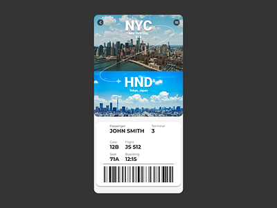 Daily UI Challenge 024 - Boarding Pass