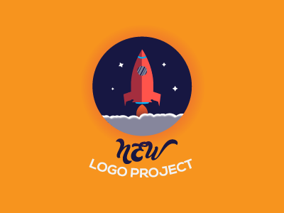 Announcement : LOGO PROJECT announcement brands colors design graphic logo palette project rocket vector