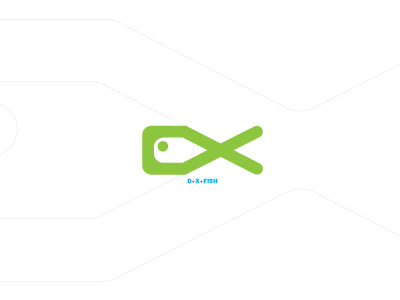 D+X+FISH d fish logo minimal monogram x