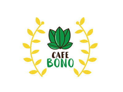 Càfe Bono - Logo concept cartoon coffee flat logo minimal proposal unused