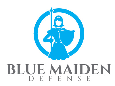 Blue Maiden Security - Logo Concept concept flat logo maiden minimal security silhouette wip