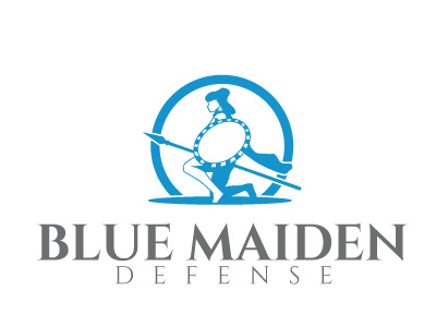 Blue Maiden Security - Logo Concept 2 blue concept flat logo logotype minimal proposal security symbol women