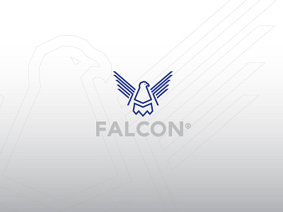 FALCON - LOGO PROPOSAL animal application coding dev diagonal eagle falcon flat logo mascot minimal sharp