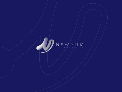 Newyum Tech - LOGO Concept client flat gradient logo modern monogram new rejected tech unused