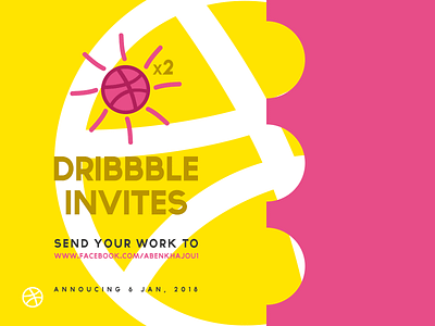 Double Dribbble Invites GIVEAWAY ! chance dribbble flat giveaway graphic designers invitations invites minimal portfolio
