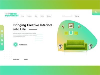 Ikon Home Furnitures design ui web
