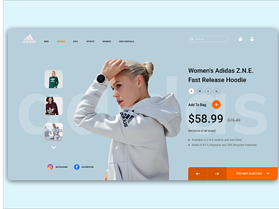 Adidas Landing Page branding design ui web