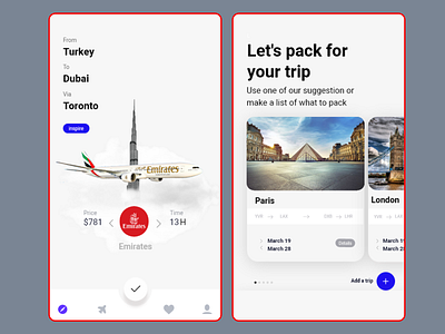 Fly Emirates App Redesign app branding design ui