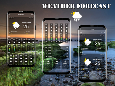 Android Weather App app design ui ux